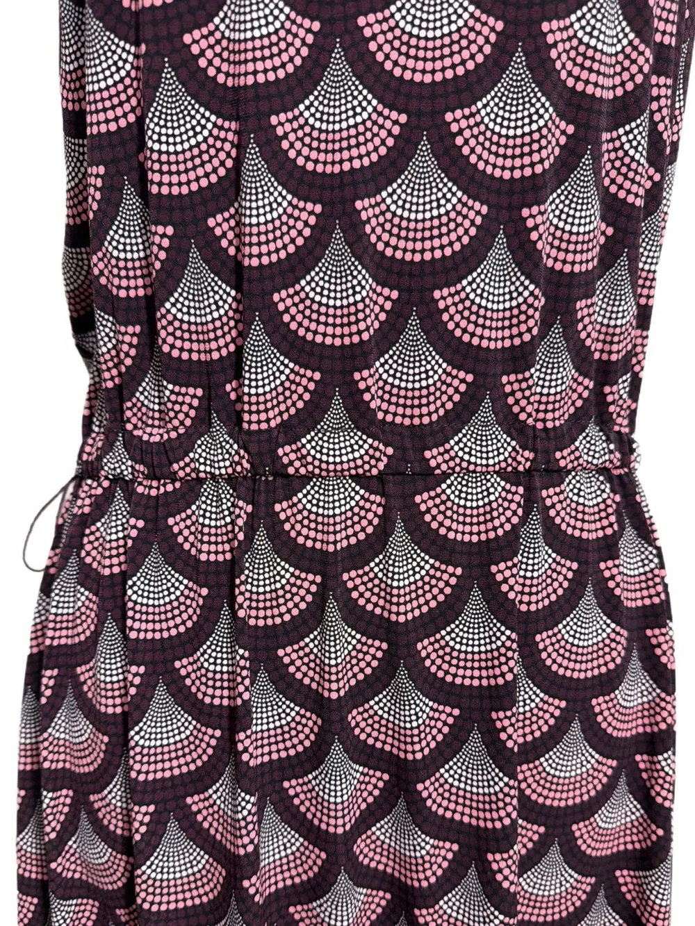 Michael Kors Sleeveless Pink & Black Patterned Maxi Dress